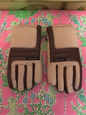 Vintage Members only by Aris Men's Tan and Brown Winter Gloves size XL